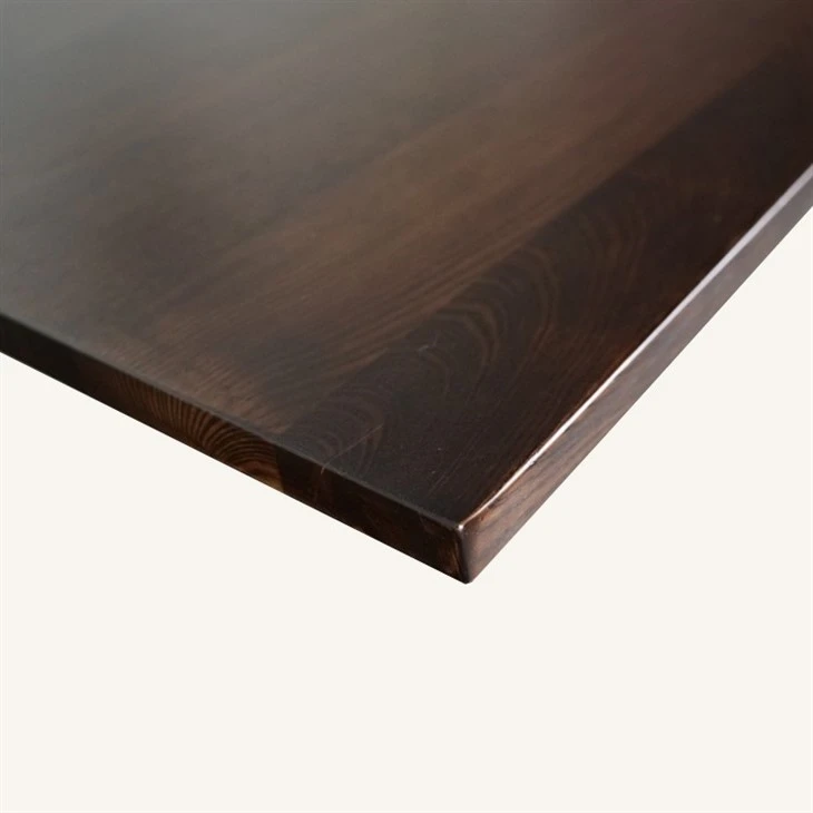 Solid Ash Wood Square Dining Table in Walnut Color Supplier high quality